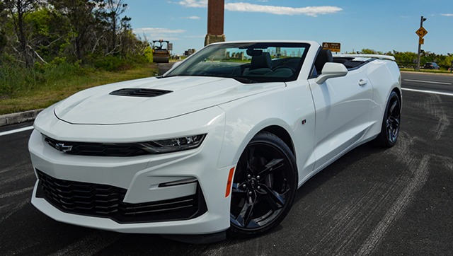 Chevrolet-Camaro-SS-White-Exterior-Front-Side-Profile-Far-Long-Island-Exotic-Cars-For-Rent