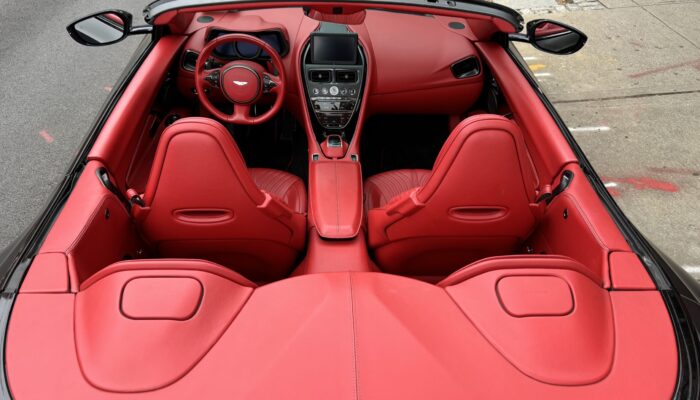 Aston Martin DB11 Volante Convertible Interior For Rent Long Island Exotic Cars Rentals