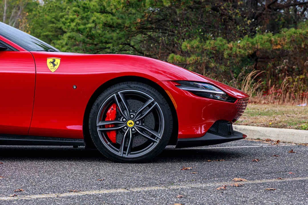 Ferrari Roma for Rent From Long Island Exotic Cars Side View
