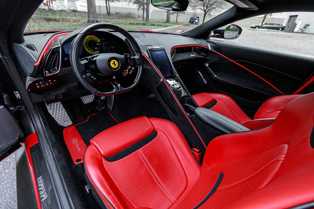 Ferrari Roma for Rent From Long Island Exotic Cars Interior 2